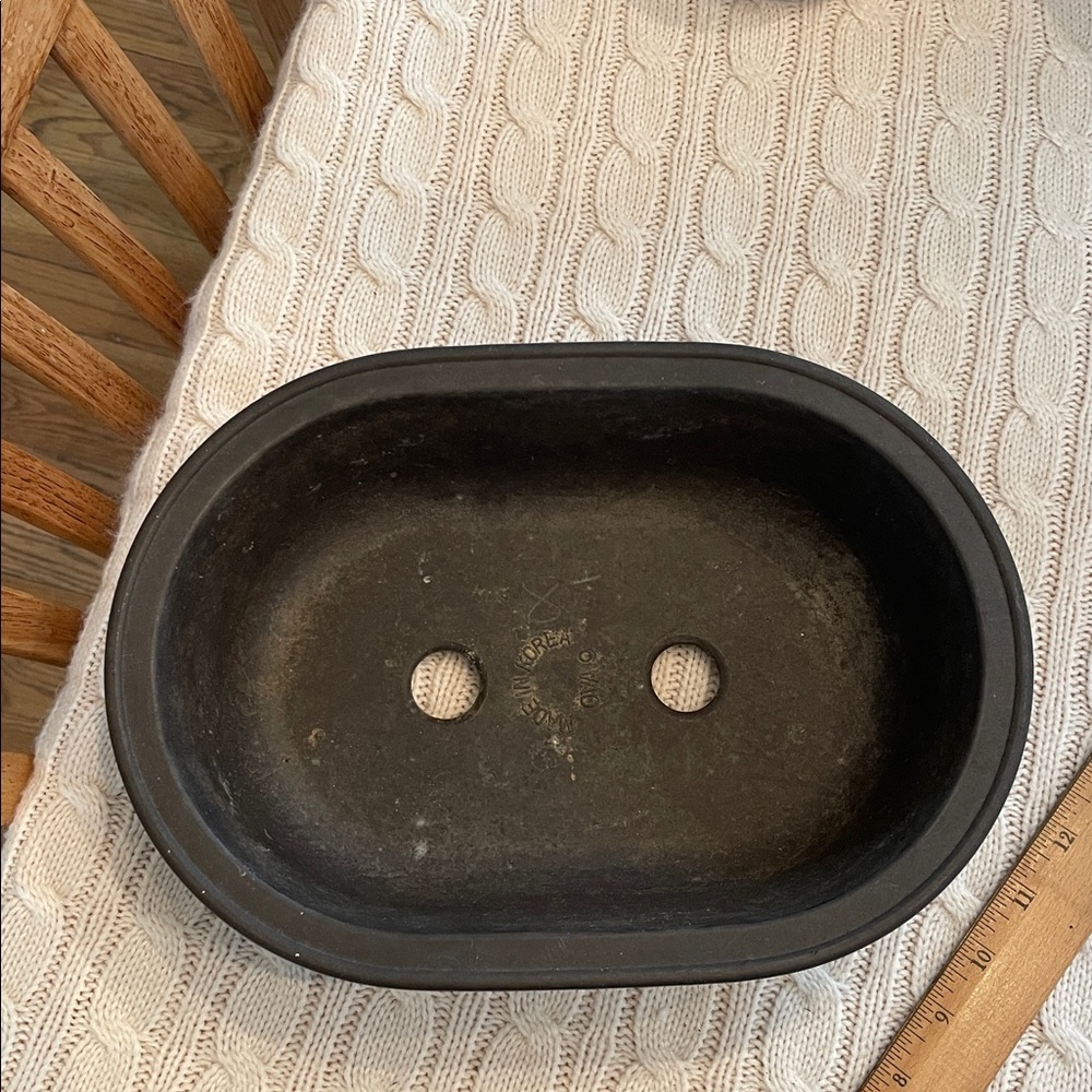 Large Black Composite Bonsai planter